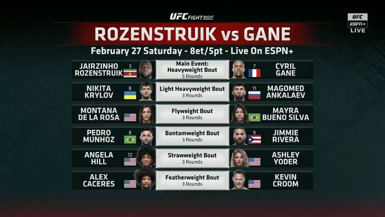 UFC Fight Night 186: Rozenstruik vs. Gane Background