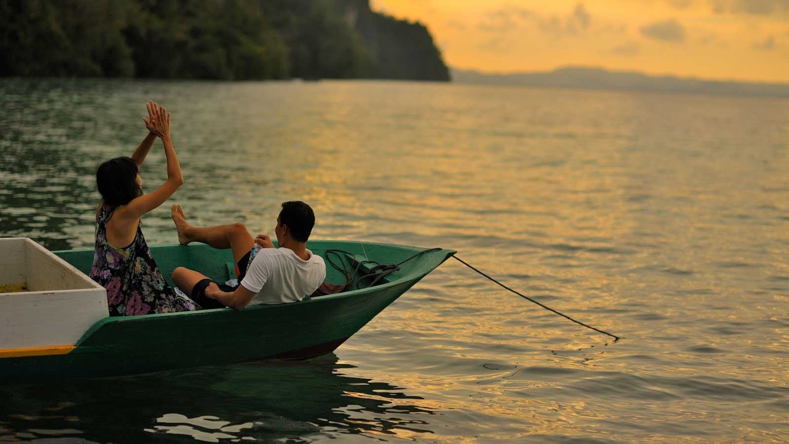 Someone's Wife in the Boat of Someone's Husband Background