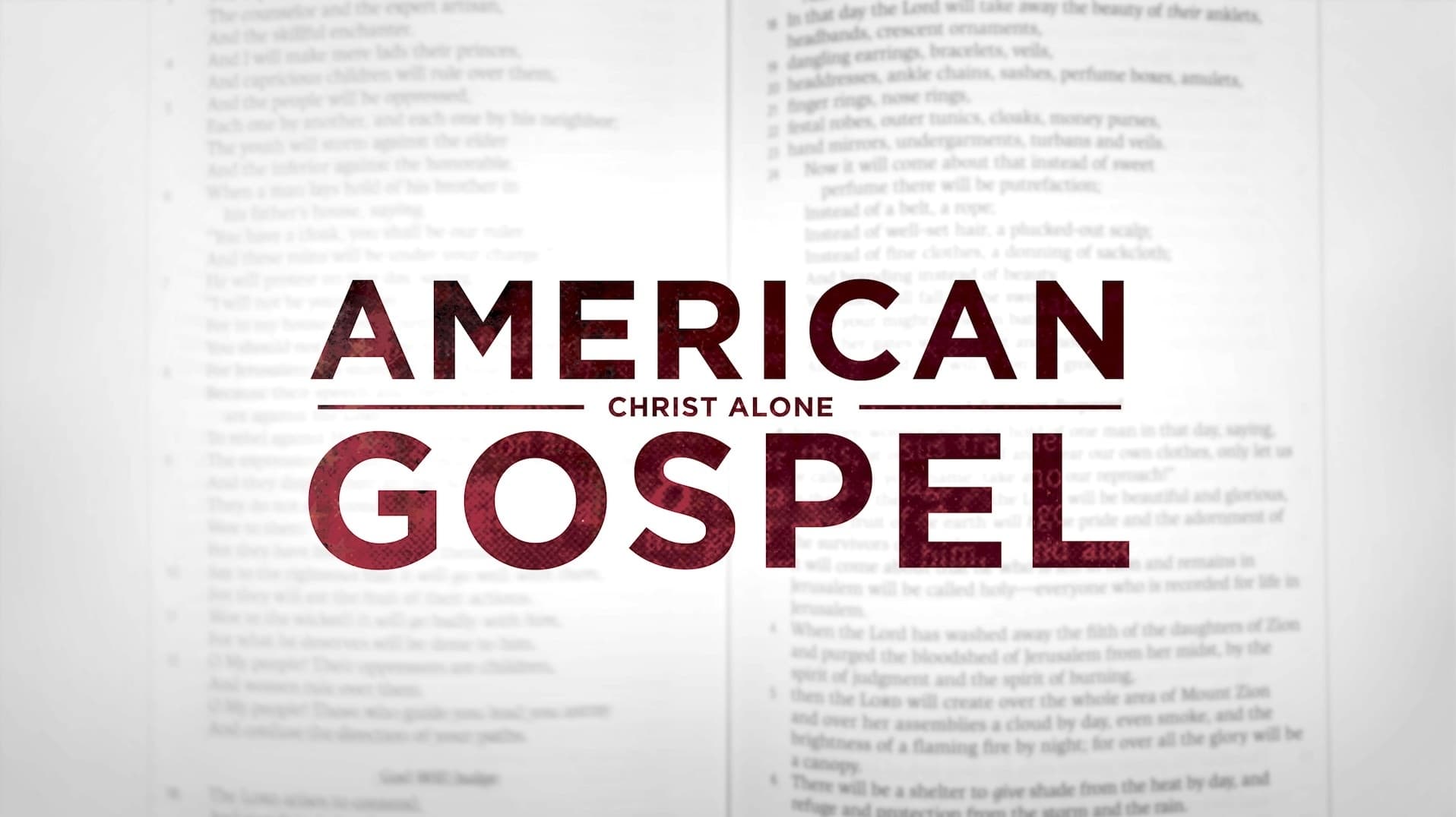 American Gospel: Christ Alone Background